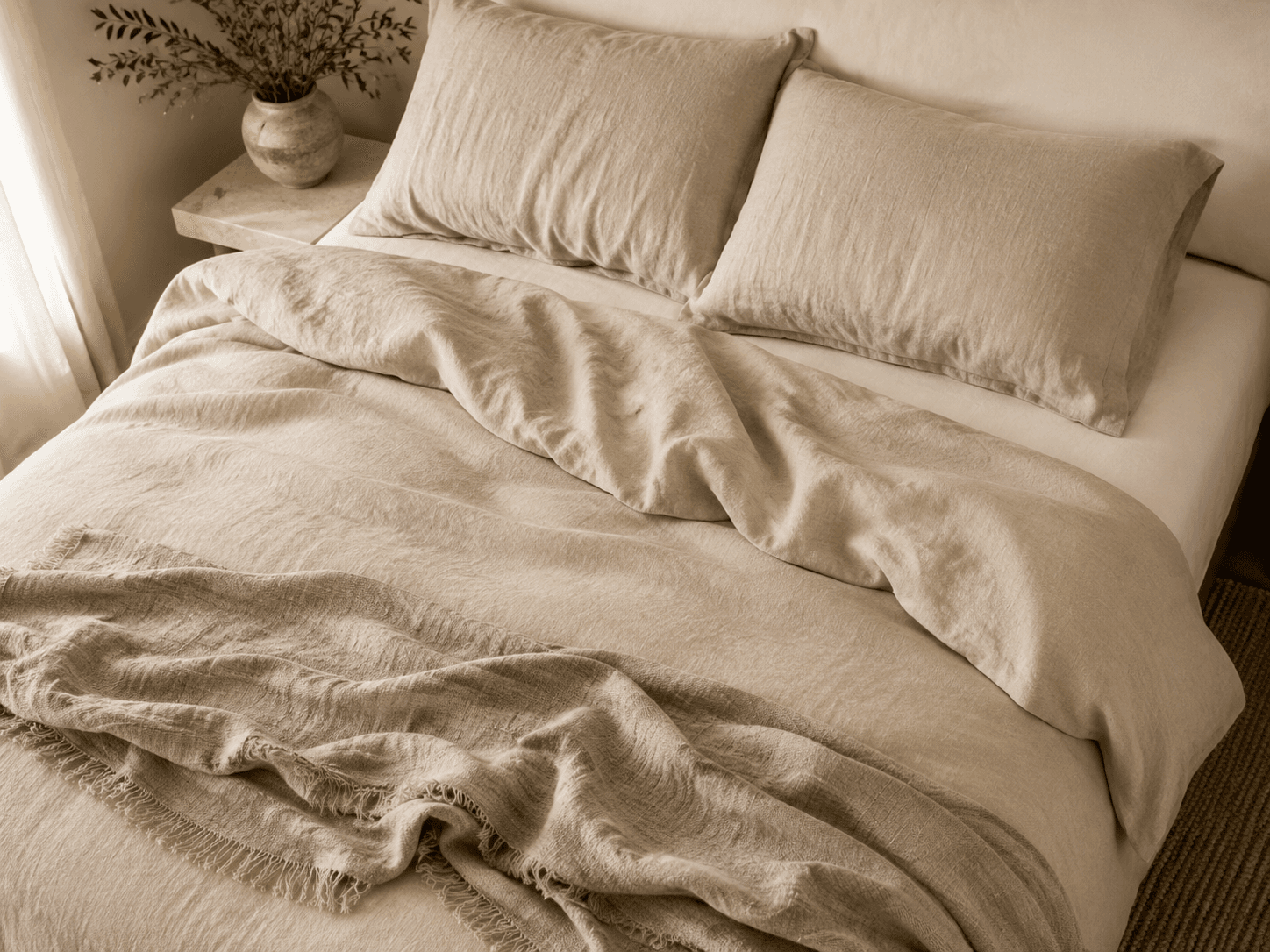 Linen Bedding Upgrade Kit contents